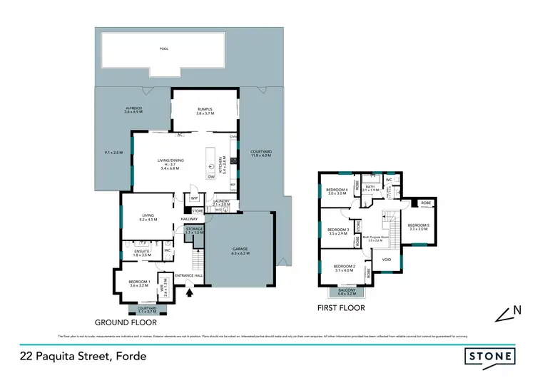Floorplan of Homely house listing, 22 Paquita Street, Forde ACT 2914