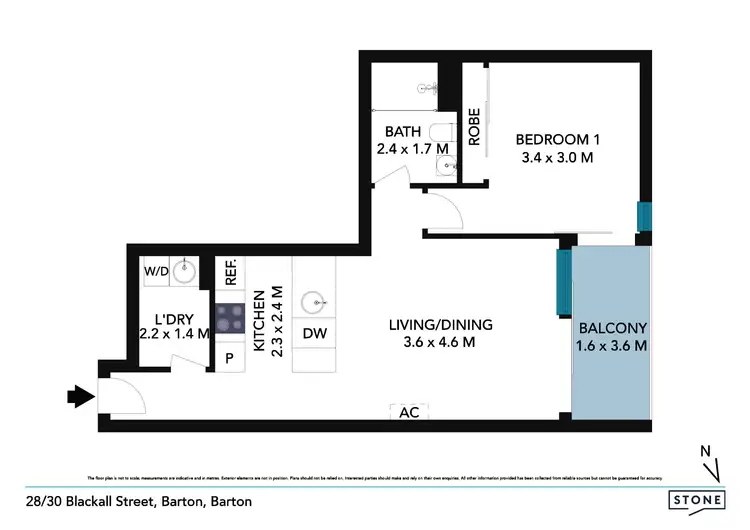 Floorplan of Homely apartment listing, 28/30 Blackall Street, Barton ACT 2600