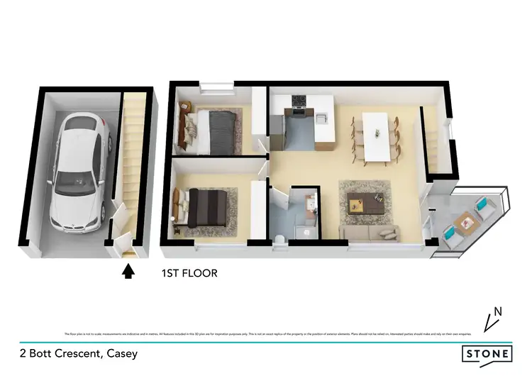 Floorplan of Homely villa listing, 2 Bott Crescent, Casey ACT 2913