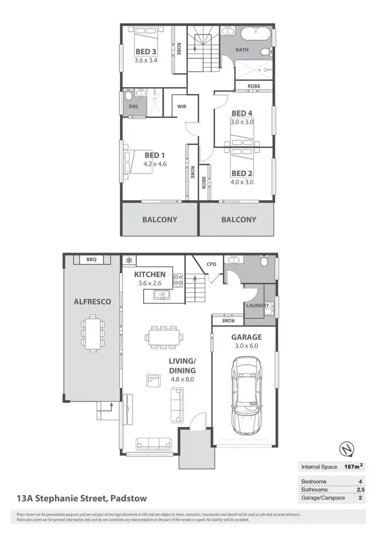 Floorplan of Homely semi-detached listing, 13A Stephanie Street, Padstow NSW 2211