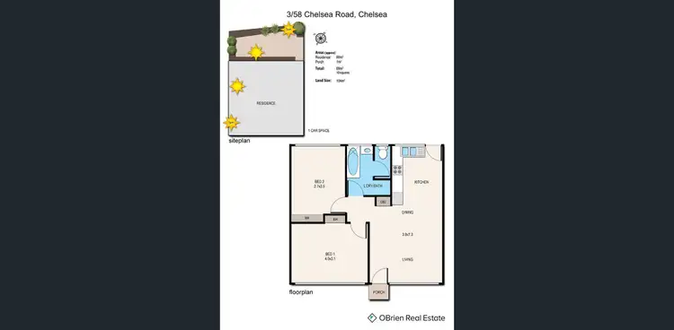 Floorplan of Homely unit listing, 3/58 Chelsea Road, Chelsea VIC 3196