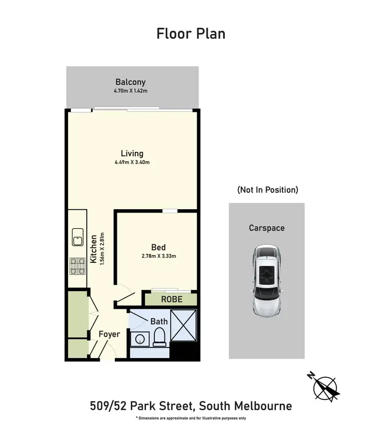 Floorplan of Homely apartment listing, 509/52 Park Street, South Melbourne VIC 3205