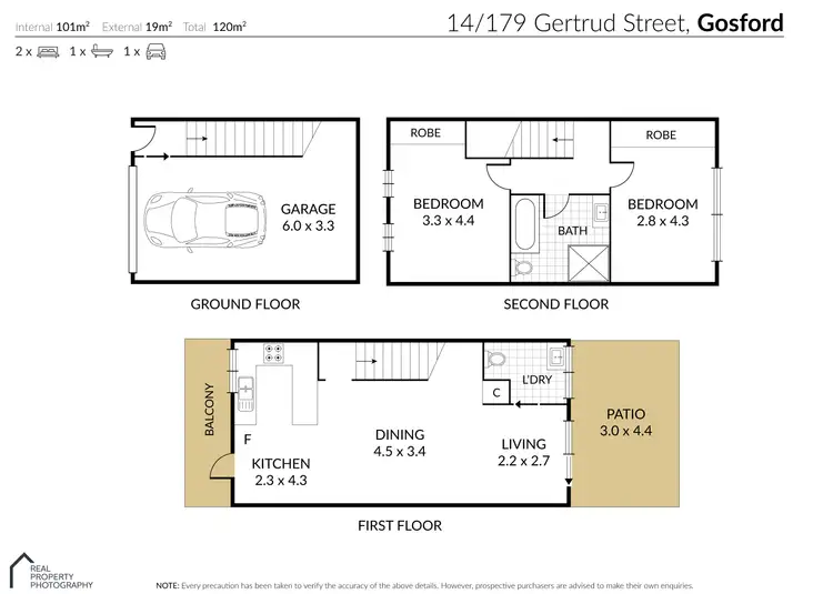 Floorplan of Homely townhouse listing, 14/179 Gertrude Street, Gosford NSW 2250
