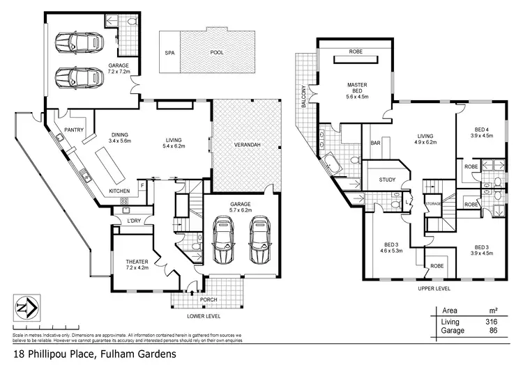 Floorplan of Homely house listing, 18 Phillipou Place, Fulham Gardens SA 5024