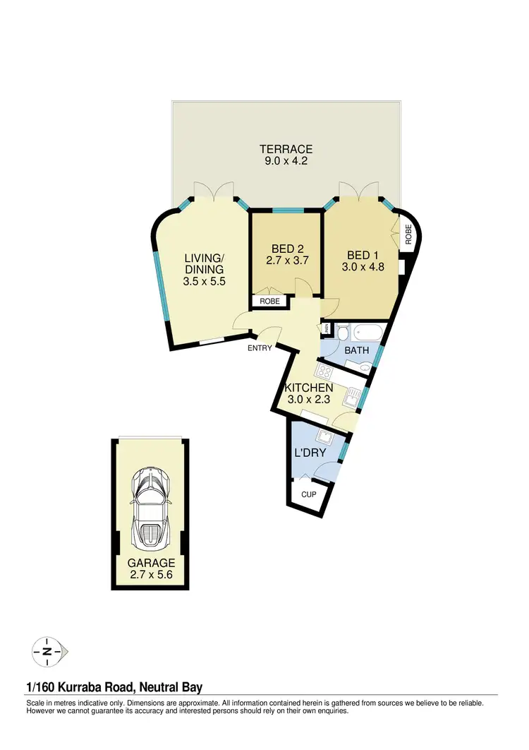 Floorplan of Homely apartment listing, 1/160 Kurraba Road, Kurraba Point NSW 2089