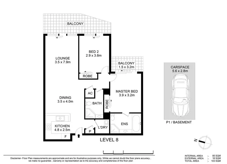 Floorplan of Homely unit listing, 81/4-10 Pound Road, Hornsby NSW 2077