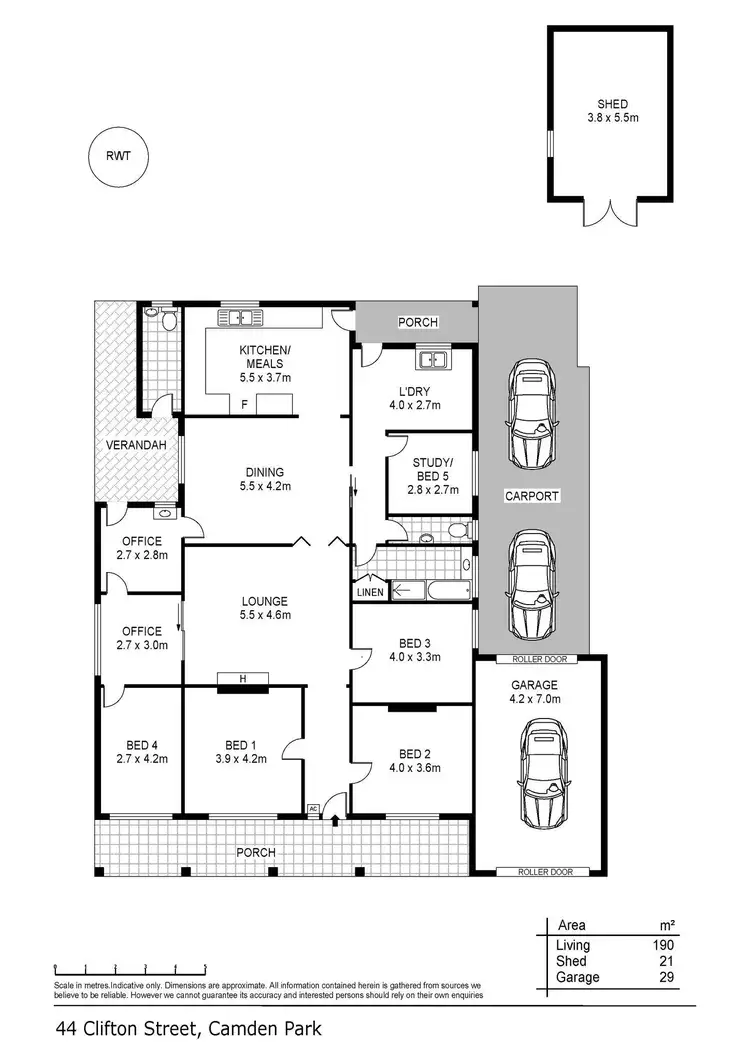 Floorplan of Homely house listing, 44 Clifton Street, Camden Park SA 5038