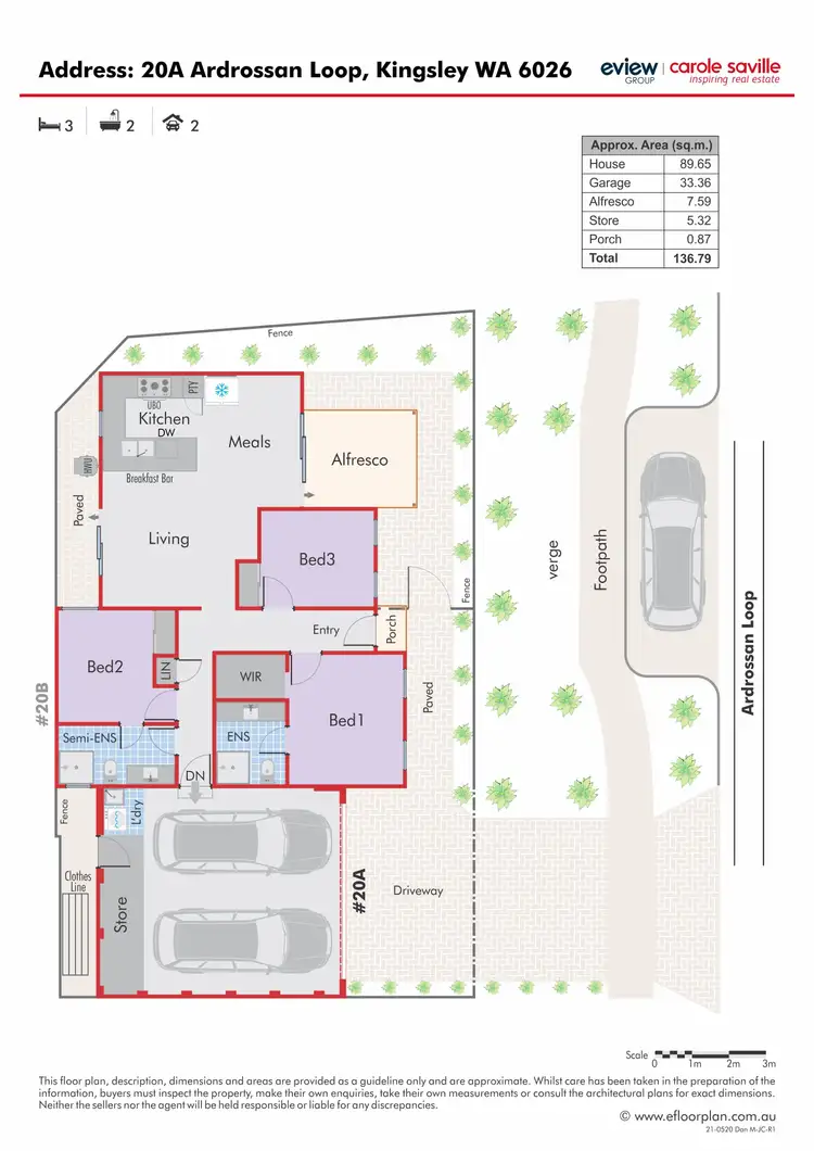 Floorplan of Homely house listing, 20A Ardrossan Loop, Kingsley WA 6026