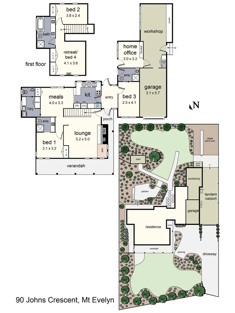 Floorplan of Homely house listing, 90 Johns Crescent, Mount Evelyn VIC 3796