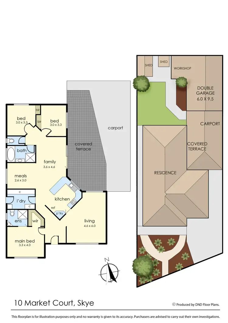 Floorplan of Homely house listing, 10 Market Court, Skye VIC 3977