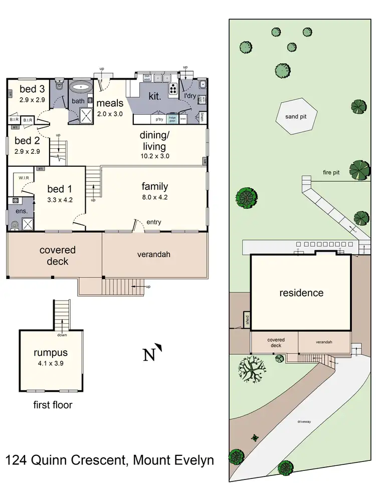 Floorplan of Homely house listing, 124 Quinn Crescent, Mount Evelyn VIC 3796