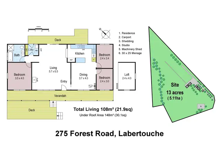 Floorplan of Homely rural property listing, 275 Forest Road, Labertouche VIC 3816