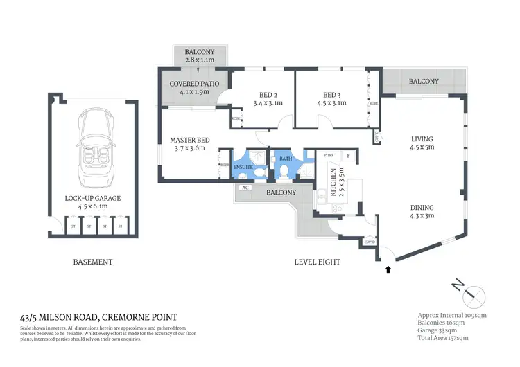 Floorplan of Homely apartment listing, 43/5 Milson Road, Cremorne Point NSW 2090