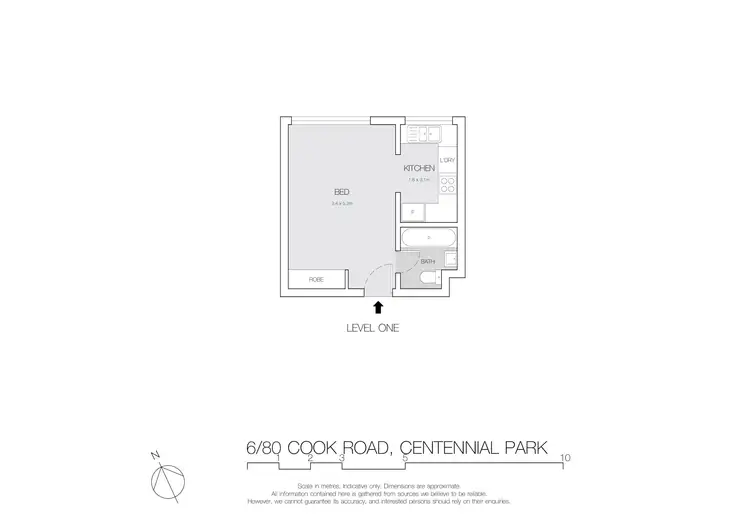 Floorplan of Homely studio listing, 6/80 Cook Road, Centennial Park NSW 2021