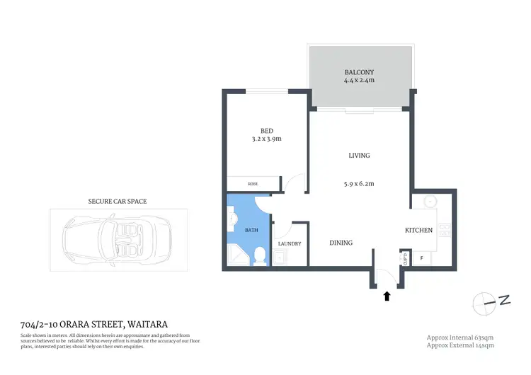 Floorplan of Homely apartment listing, 704/2-10 Orara Street, Waitara NSW 2077