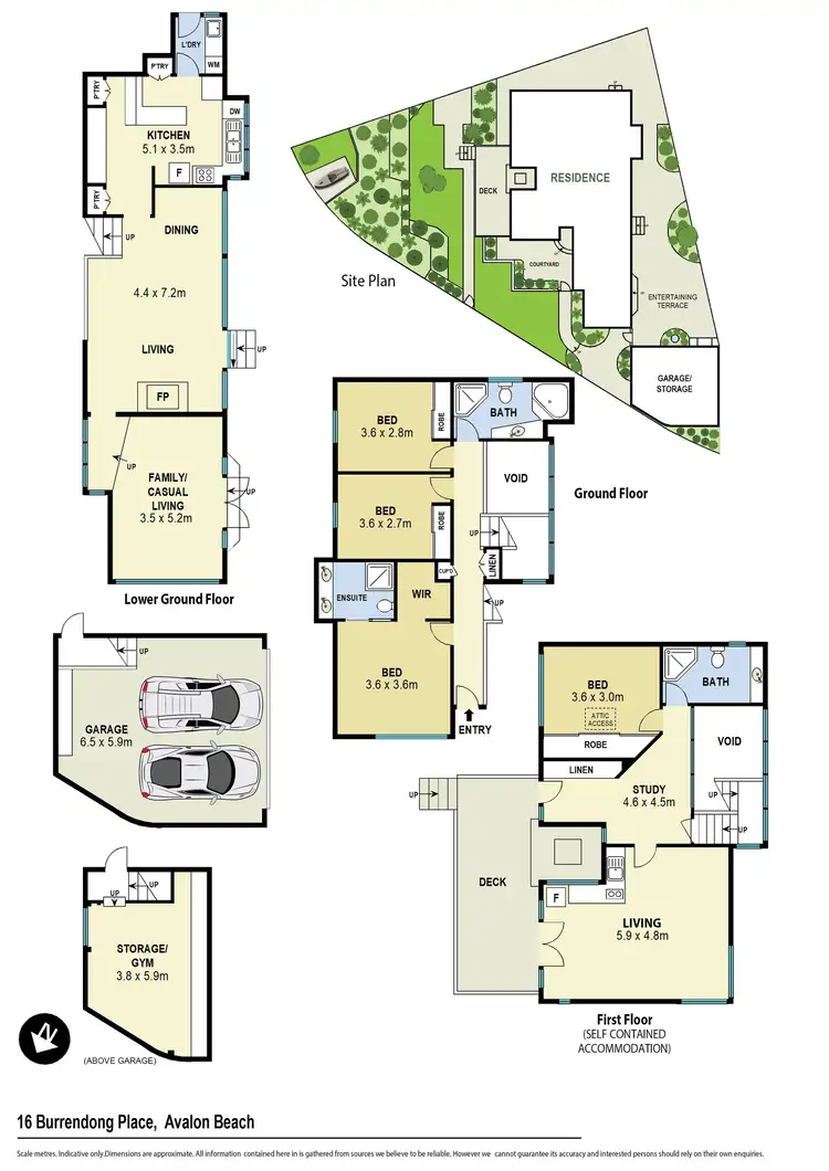 Floorplan of Homely house listing, 16 Burrendong Place, Avalon Beach NSW 2107