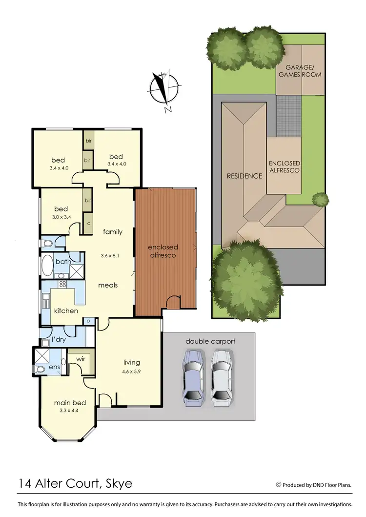 Floorplan of Homely house listing, 14 Alter Court, Skye VIC 3977