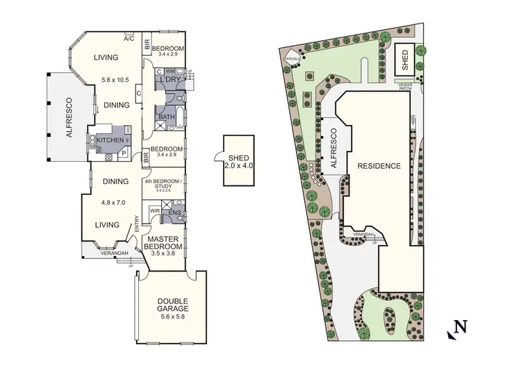 Floorplan of Homely house listing, 14 Langdale Drive, Croydon Hills VIC 3136