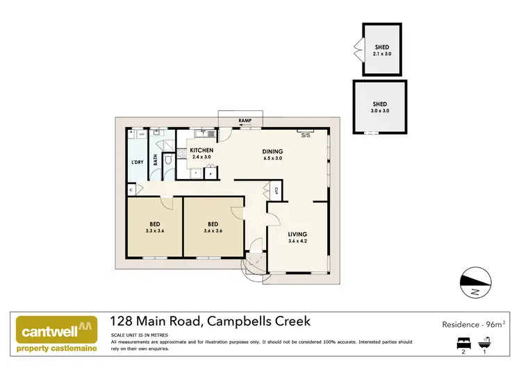 Floorplan of Homely house listing, 128 Main Road, Campbells Creek VIC 3451