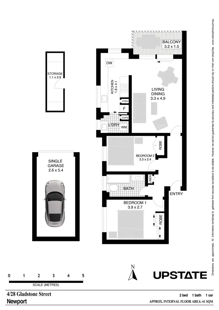 Floorplan of Homely unit listing, 4/28 Gladstone Street, Newport NSW 2106