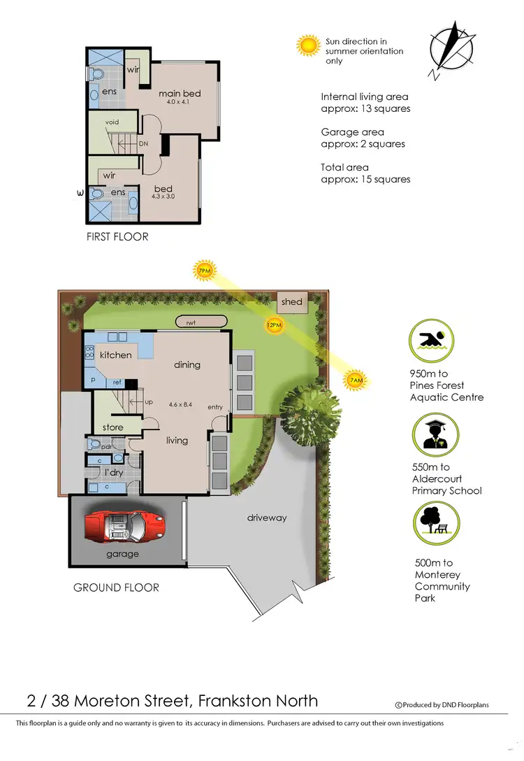 Floorplan of Homely townhouse listing, 2/38 Moreton Street, Frankston North VIC 3200
