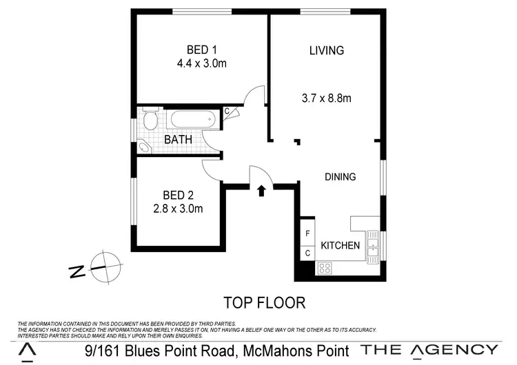 Floorplan of Homely apartment listing, 9/161 Blues Point Road, Mcmahons Point NSW 2060