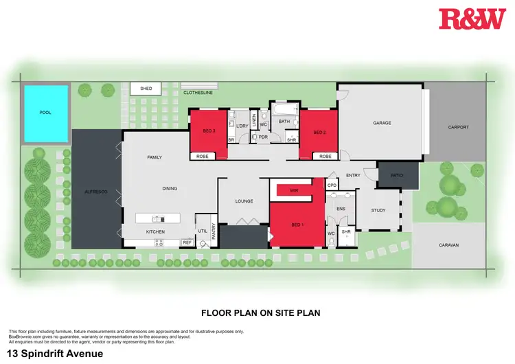Floorplan of Homely house listing, 13 Spindrift Avenue, Coolum Beach QLD 4573