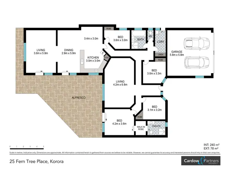 Floorplan of Homely house listing, 25 Fern Tree Place, Korora NSW 2450