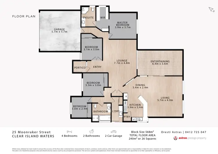 Floorplan of Homely house listing, 25 Moonraker Street, Clear Island Waters QLD 4226