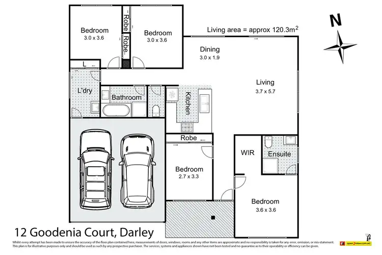 Floorplan of Homely house listing, 12 Goodenia Court, Darley VIC 3340