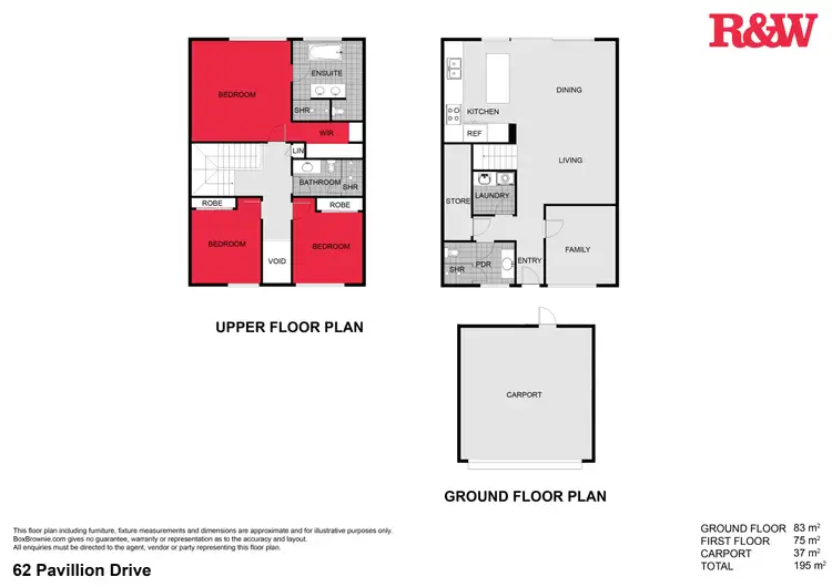 Floorplan of Homely townhouse listing, 62 Pavilion Drive, Peregian Springs QLD 4573