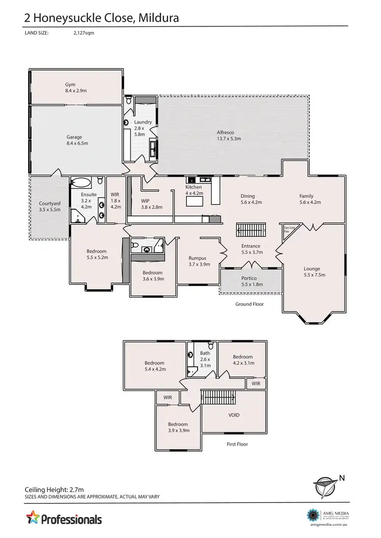 Floorplan of Homely house listing, 2 Honeysuckle Close, Mildura VIC 3500