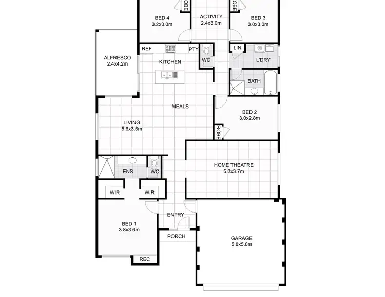 Floorplan of Homely house listing, 49 Macadamia Avenue, Baldivis WA 6171