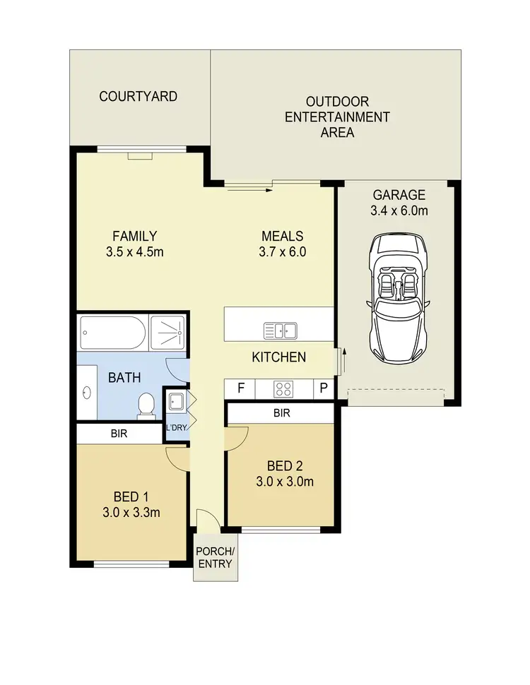 Floorplan of Homely unit listing, 2/12 Beaumont Court, Sydenham VIC 3037