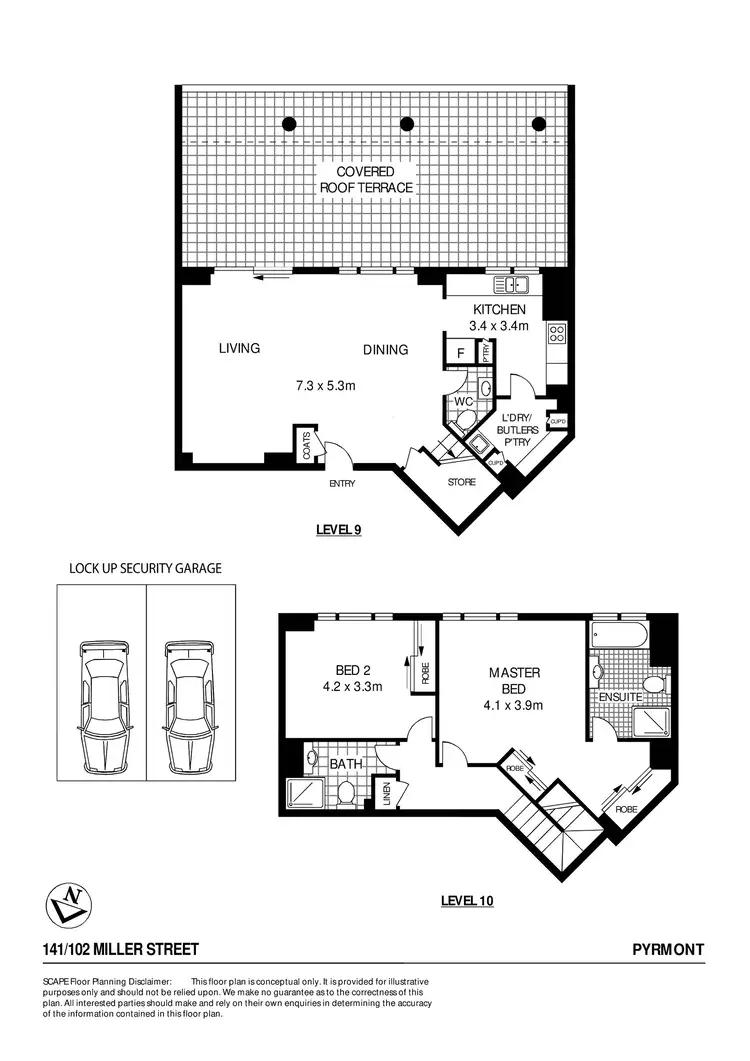 Floorplan of Homely apartment listing, 141/102 Miller Street, Pyrmont NSW 2009