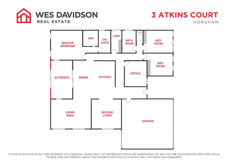Floorplan of Homely house listing, 3 Atkins Court, Horsham VIC 3400