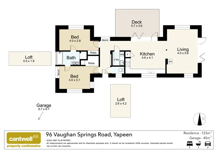 Floorplan of Homely house listing, 96 Vaughan Springs Road, Yapeen VIC 3451