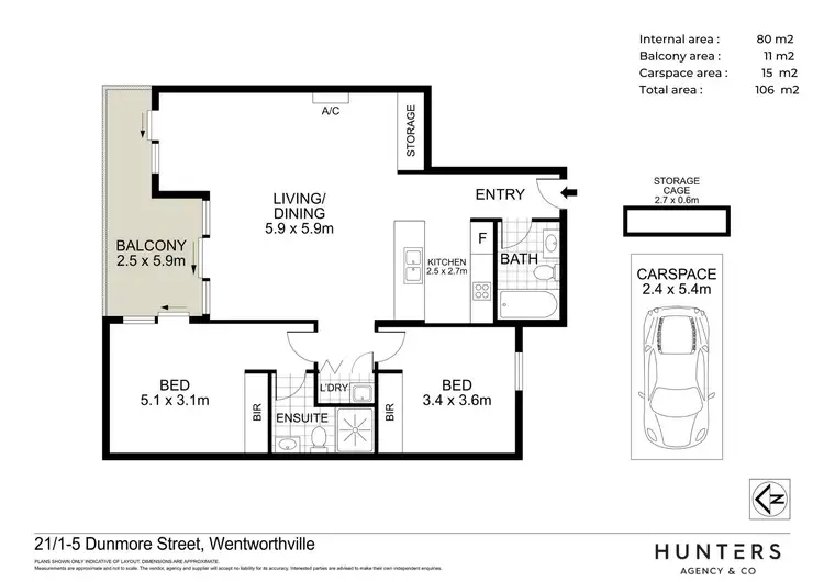 Floorplan of Homely apartment listing, 21/1-5 Dunmore Street, Wentworthville NSW 2145