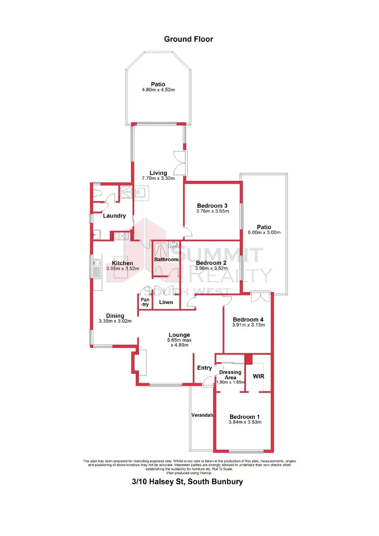 Floorplan of Homely unit listing, 3/10 Halsey Street, South Bunbury WA 6230