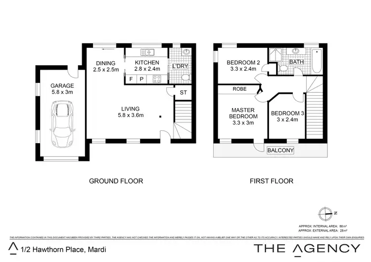 Floorplan of Homely villa listing, 1/2 Hawthorne Place, Mardi NSW 2259