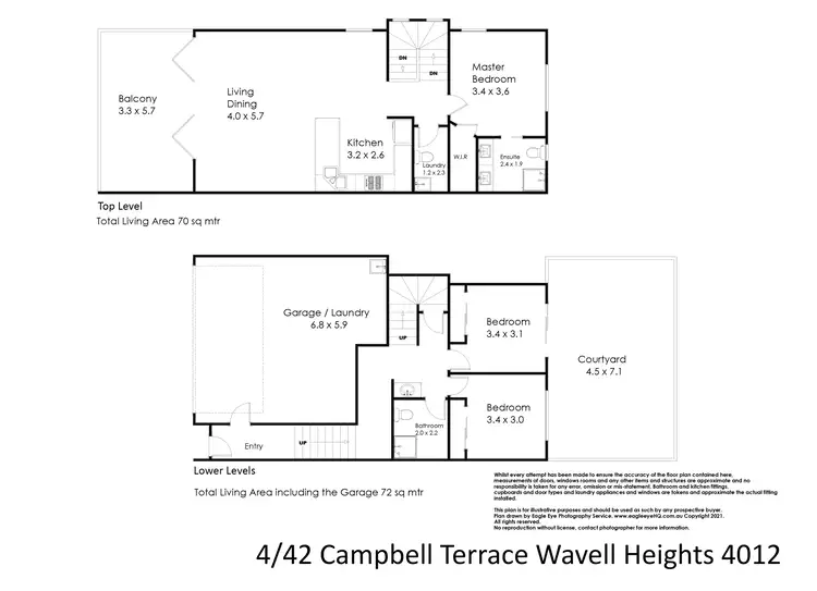 Floorplan of Homely townhouse listing, 4/42 Campbell Terrace, Wavell Heights QLD 4012