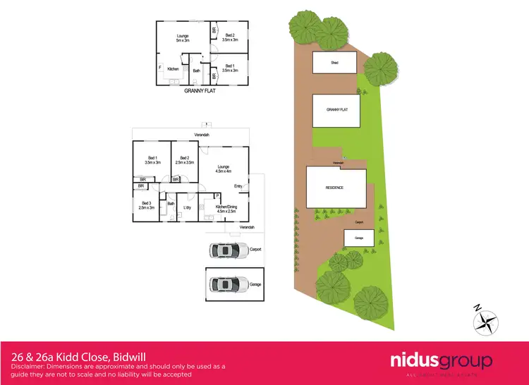 Floorplan of Homely house listing, 26 & 26A Kidd Close, Bidwill NSW 2770