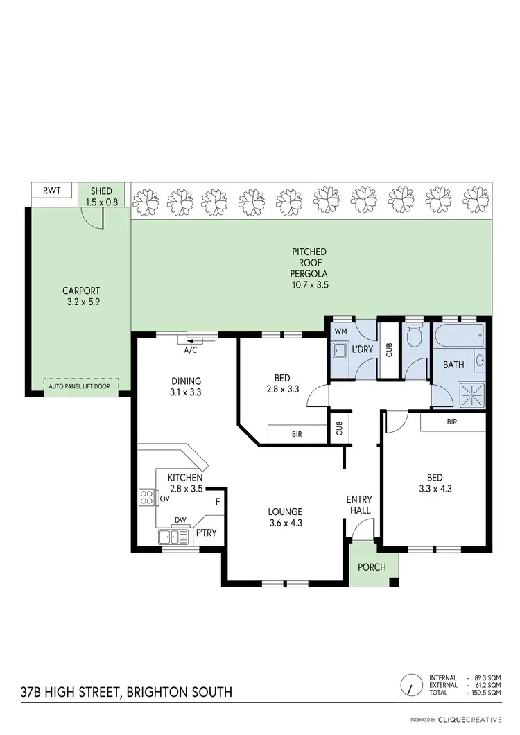 Floorplan of Homely unit listing, 37B High Street, South Brighton SA 5048