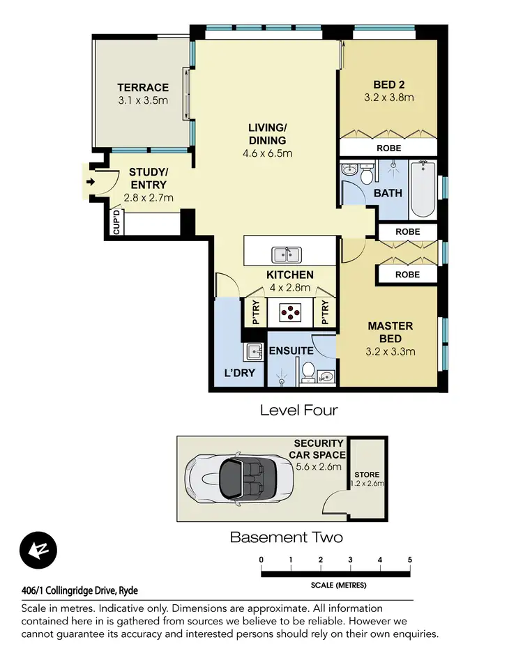Floorplan of Homely apartment listing, 406/1 Collingridge Drive, Ryde NSW 2112