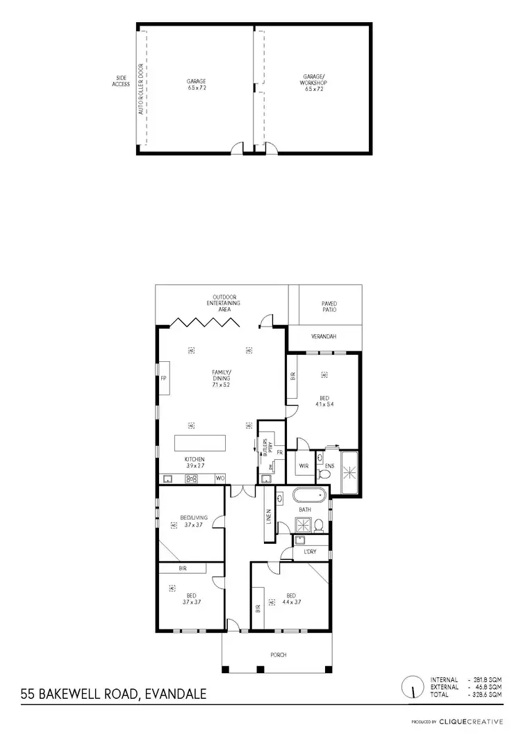Floorplan of Homely house listing, 55 Bakewell Road, Evandale SA 5069