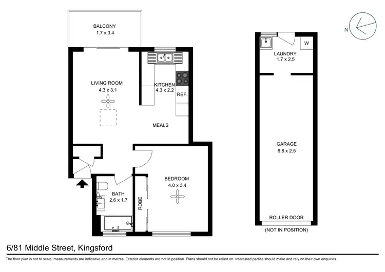Floorplan of Homely apartment listing, 6/81 Middle Street, Kingsford NSW 2032