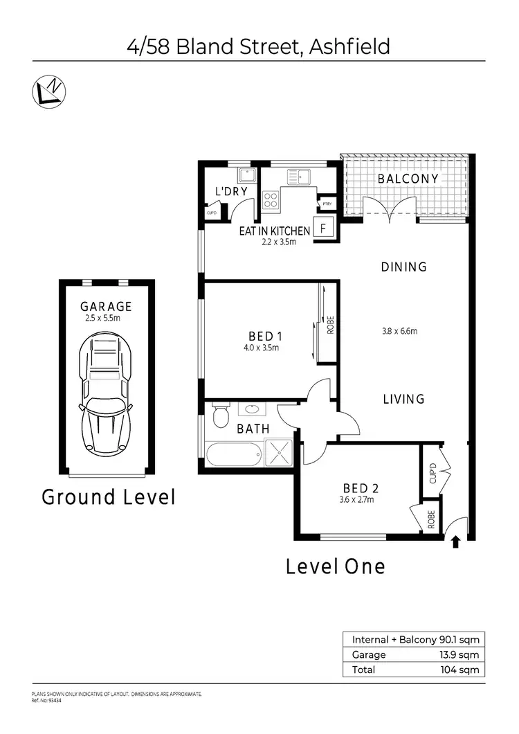 Floorplan of Homely apartment listing, 4/58 Bland Street, Ashfield NSW 2131