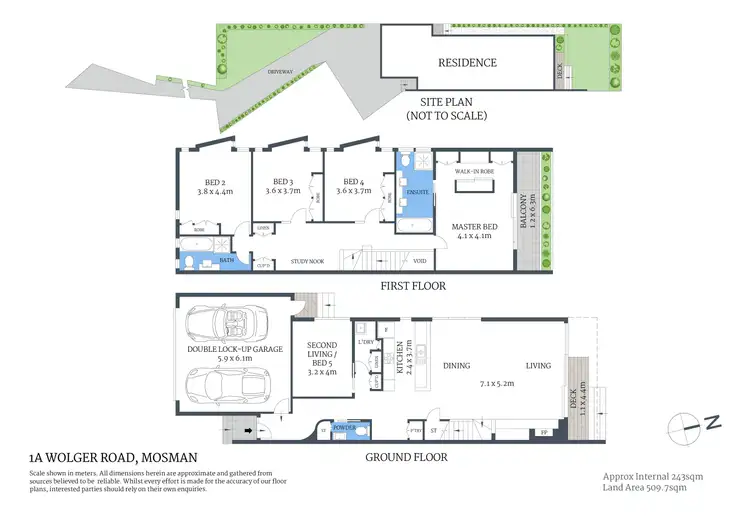 Floorplan of Homely house listing, 1A Wolger Road, Mosman NSW 2088
