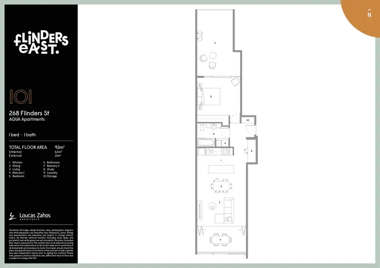 Floorplan of Homely apartment listing, 101/268 Flinders Street, Adelaide SA 5000