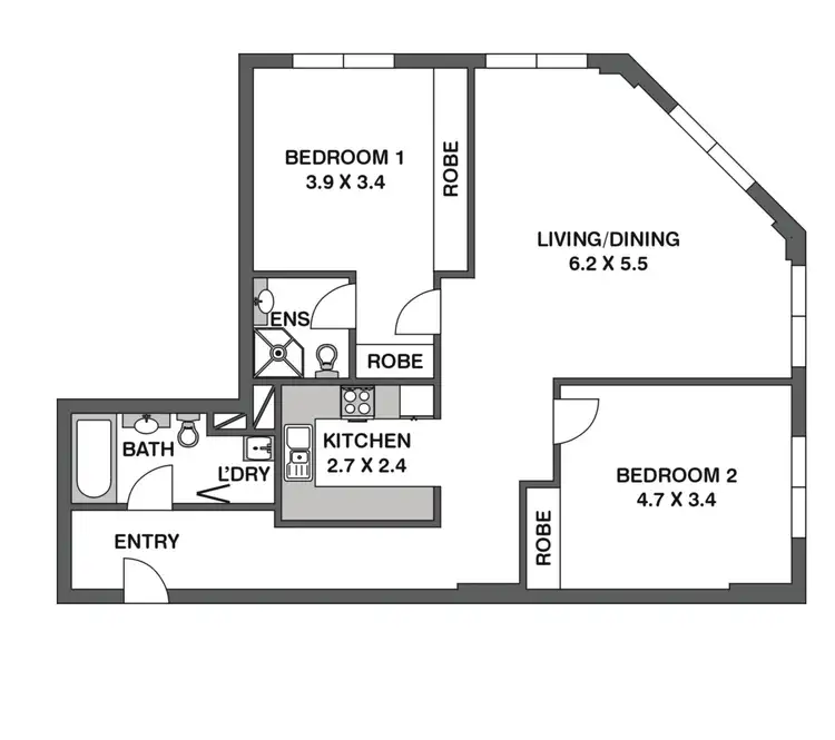 Floorplan of Homely apartment listing, 20/209 Harris Street, Pyrmont NSW 2009